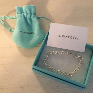 Tiffany classic, silver chain link bracelet.